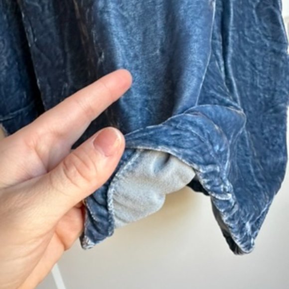 Free People x CP Shades Blue Velvet T-Shirt Dress - Picture 4 of 6